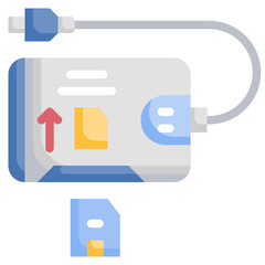 CARD READER flat icon,linear,outline,graphic,illustration