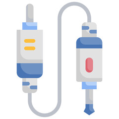 JACK CABLE flat icon,linear,outline,graphic,illustration