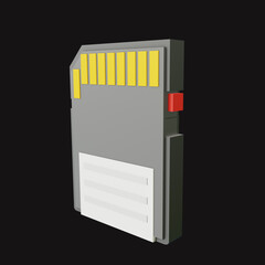3d render illustration memory card