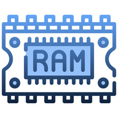 RAM Gradient icon,linear,outline,graphic,illustration