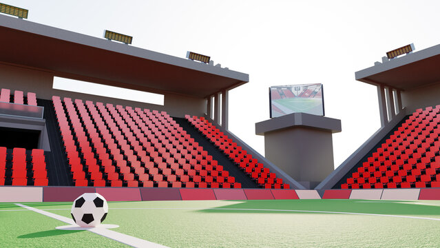field view inside a soccer stadium