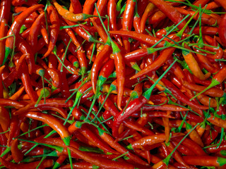 Colourful Raw Organic Red Thai Peppers