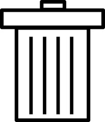 Trash . line vector icon illustration on white background..1.eps