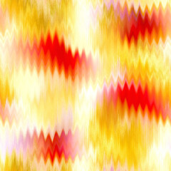 Wavy summer dip dye boho background. Wet ombre color blend for beach swimwear, trendy fashion print. Dripping paint digital fluid watercolor melt effect. High resolution seamless pattern material.