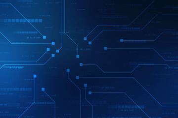 Abstract futuristic circuit board Illustration, Circuit board with various technology elements. Circuit board pattern for digital abstract technology background