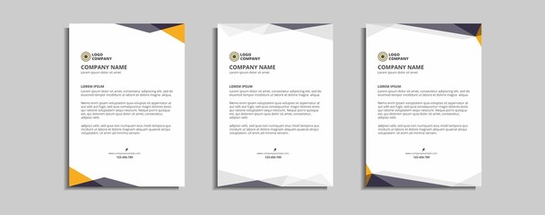 modern corporate letterhead template design