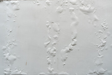 Problem of acrylic color painting crack surface texture on exterior concrete wall background by humidity.concept for repair construction  or renovation home. 