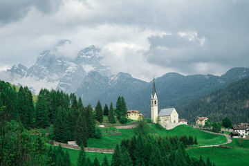  beautiful church in the dolomites