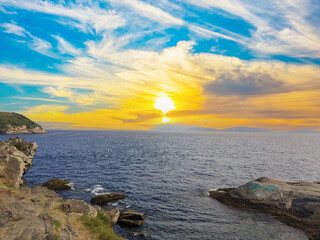 Um lindo por do sol em cabo frio