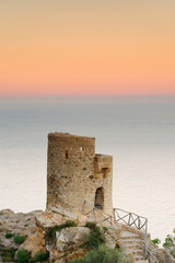 Fototapeta na wymiar Torre des Verger (s.XVI).Banyalbufar.Sierra de Tramuntana.Mallorca.Islas Baleares. España.