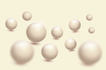 Creamy  bubbles 3d abstract background