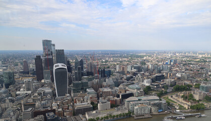 Fototapeta na wymiar View of London from the Shard, London