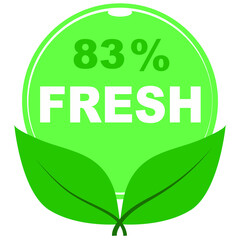83% fresh fruits vector art illustration