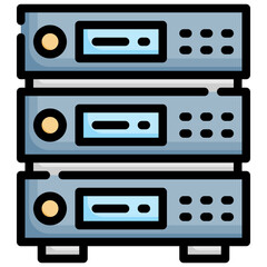 SERVER filled outline icon,linear,outline,graphic,illustration