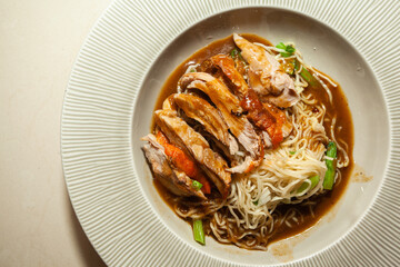 Duck noodle. Duck noodle asia