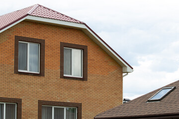 roof of the house, windows in the house