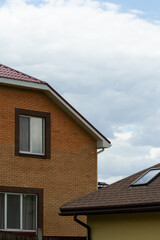 new houses, roof with window, two-storey house