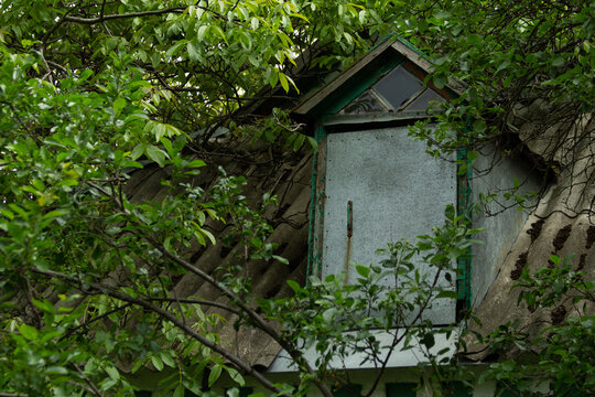 Old Abandoned Attic, Creepy, Scary, The Door To The Attic