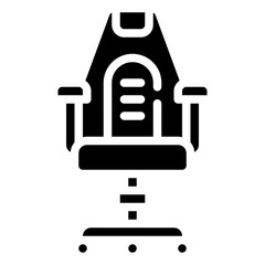 DESK CHAIR glyph icon,linear,outline,graphic,illustration