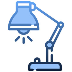 DESK LAMP Gradient icon,linear,outline,graphic,illustration