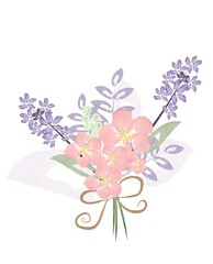 watercolour  flowers bouquet on white background