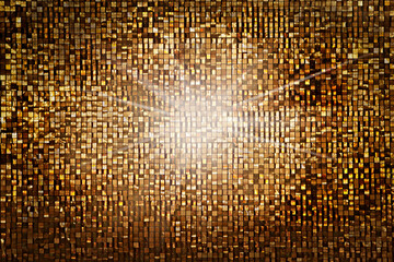 Abstract golden mosaic: night style.