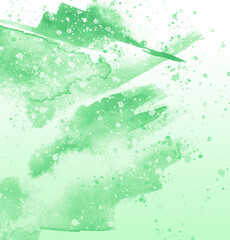 Watercolor green background, blot, blob, splash of green paint. Watercolor field, meadow, spot, abstraction. Wild grass, bushes, country abstract landscape. Watercolor 