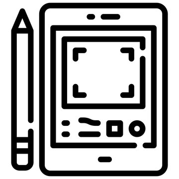 recommend clip art: GRAPHIC TABLET line icon,linear,outline,graphic,illustration