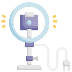 RING LIGHT flat icon,linear,outline,graphic,illustration