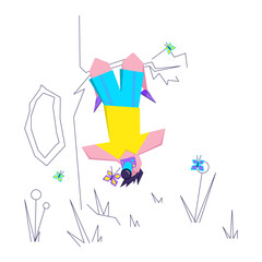 man taking pictures of butterflies