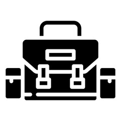 CAMERA BAG glyph icon,linear,outline,graphic,illustration