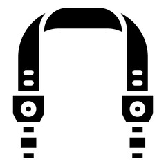 CAMERA STRAP glyph icon,linear,outline,graphic,illustration