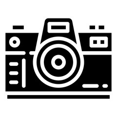 DSLR CAMERA glyph icon,linear,outline,graphic,illustration
