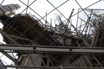 Paris - Eifeltrum, Stahlkonstruktion, Bauweise, Turm - Antennen