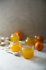 Traditional homemade orange jelly, canned