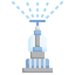 SPRINKLER flat icon,linear,outline,graphic,illustration