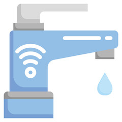 WATER TAP flat icon,linear,outline,graphic,illustration