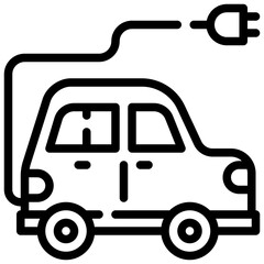 ELECTRIC CAR line icon,linear,outline,graphic,illustration