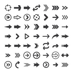 Arrows collection. Set of arrow pictogram icons. Arrowhead symbols.