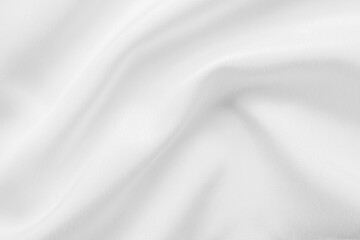 Abstract white fabric with soft wave texture background