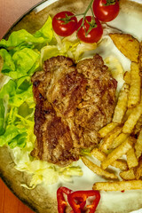 Grilled meat with vegetables