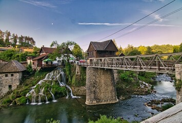 Breathtaking view of the Korana river and village of Rastoke, Slunj, Croatia