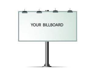 Obraz premium Blank Billboard. Vector Illustration.