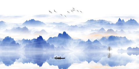 fog over the mountains