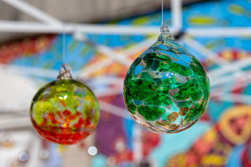 Colorful Hanging Glass Balls
