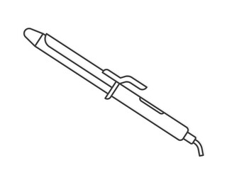 curling iron icon- vector illustration