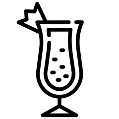 PINACOLADA line icon,linear,outline,graphic,illustration