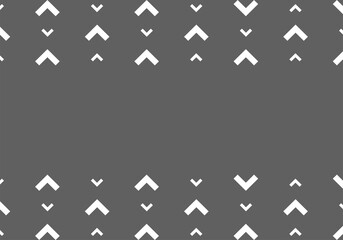 Vector. Grey and white abstract ethnic background. Pattern of angle brackets. Frame with copy space for text. Background design for advertising and typographic products.