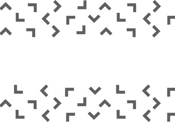 Vector. Grey and white abstract ethnic background. Pattern of angle brackets. Frame with copy space for text. Background design for advertising and typographic products.
