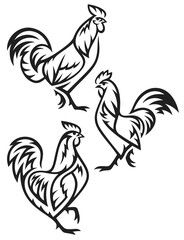 Stylized Birds - Rooster